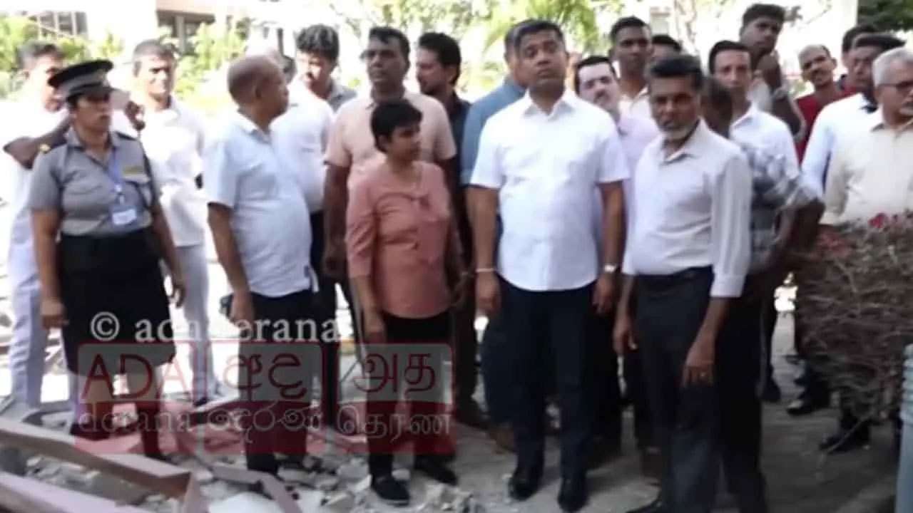 வெடிப்பு நிகழ்ந்த தேசிய சிறுநீரக வைத்தியசாலைக்கு சுகாதார அமைச்சர் விஜயம்