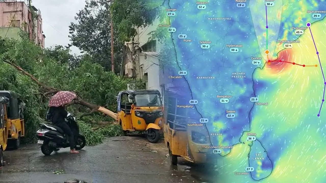 இந்தியாவின் ஆந்திராவைத் தாக்கிய அர்னாப் புயல்! ஐவர்பலி